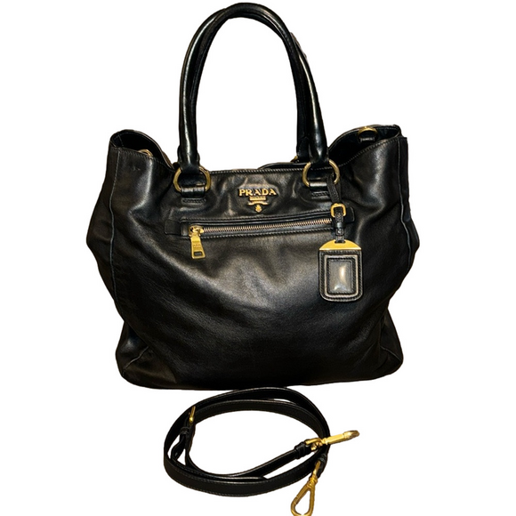 PRADA SOFT CALF TOTE & SHOULDER BAG - Picture 3 of 16